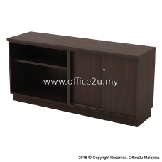 Q-YOS7160-YOS7180-WN COMBINATION LOW CABINET (OPEN SHELF + SLIDING DOOR)